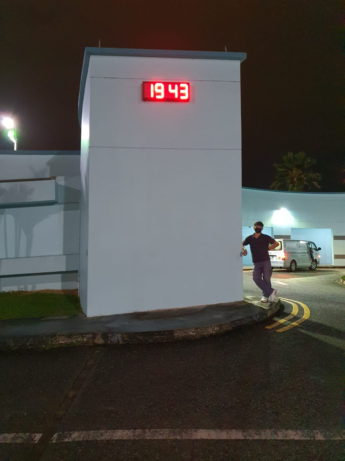 20cm Synchronized Digital Clock @Serangoon Swimming Complex